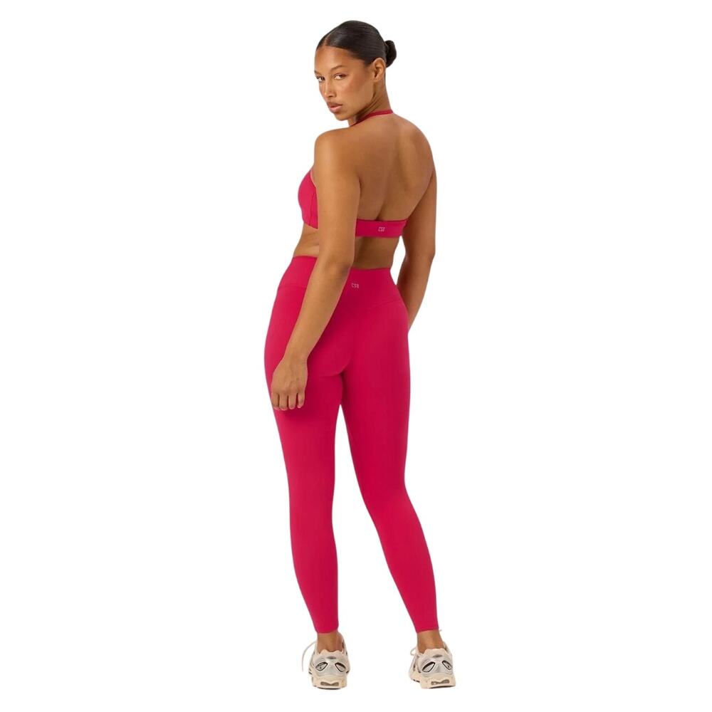 CSB Serenity Scrunch Butt Leggings & Sports Bra Set Strawberry Pink S/M Yoga Gym